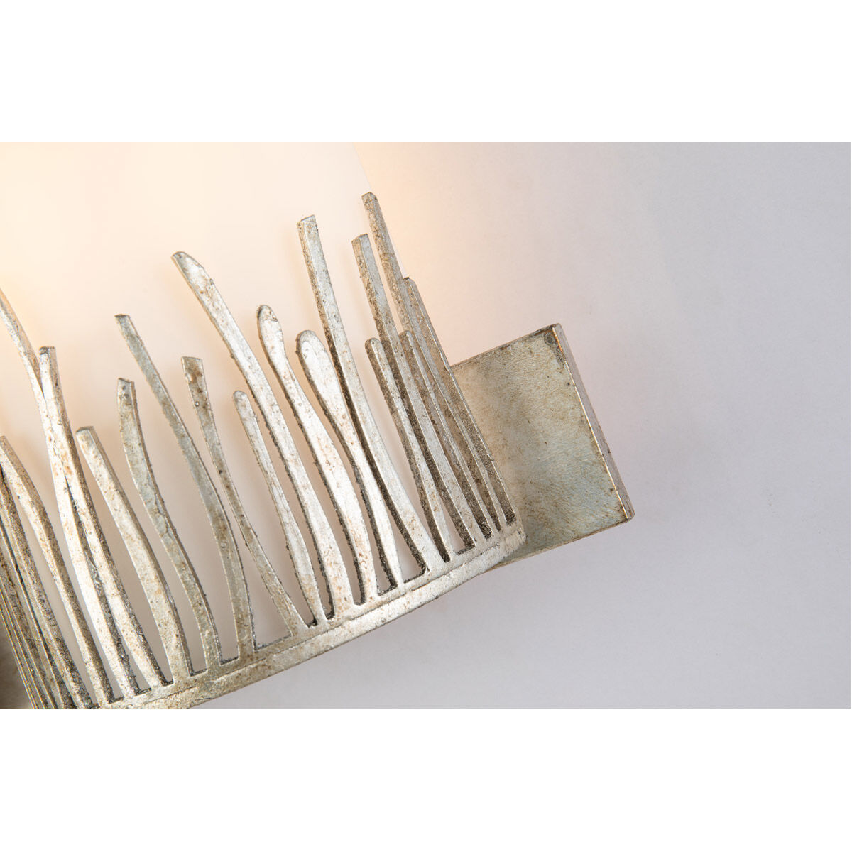 Sawgrass 3 Light 24 inch Silver Bath Light Wall Light in Silver Leaf with Antique